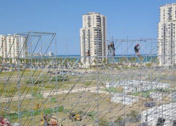 La estructura del Medusa Festival estaba fijada al suelo con depósitos de agua y maceteros