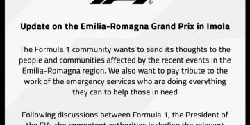 El agua manda a boxes al Gran Premio de la Fórmula 1 en Emilia-Romaña