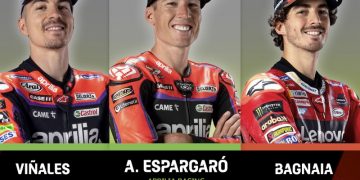 Aprilia impone su dominio en el primer día del Gran Premio de Catalunya de MotoGP