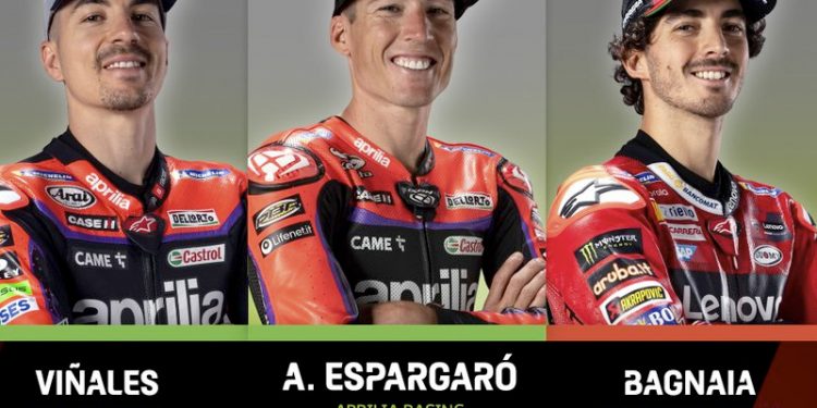 Aprilia impone su dominio en el primer día del Gran Premio de Catalunya de MotoGP